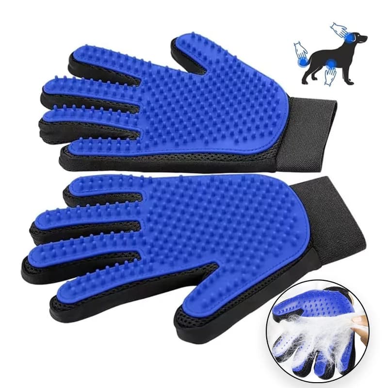 Dog Cat Pet Hair Removal Gloves TPR Material Bathing Brush Mitts Grooming Shedding Control Massage Wash Waterproof