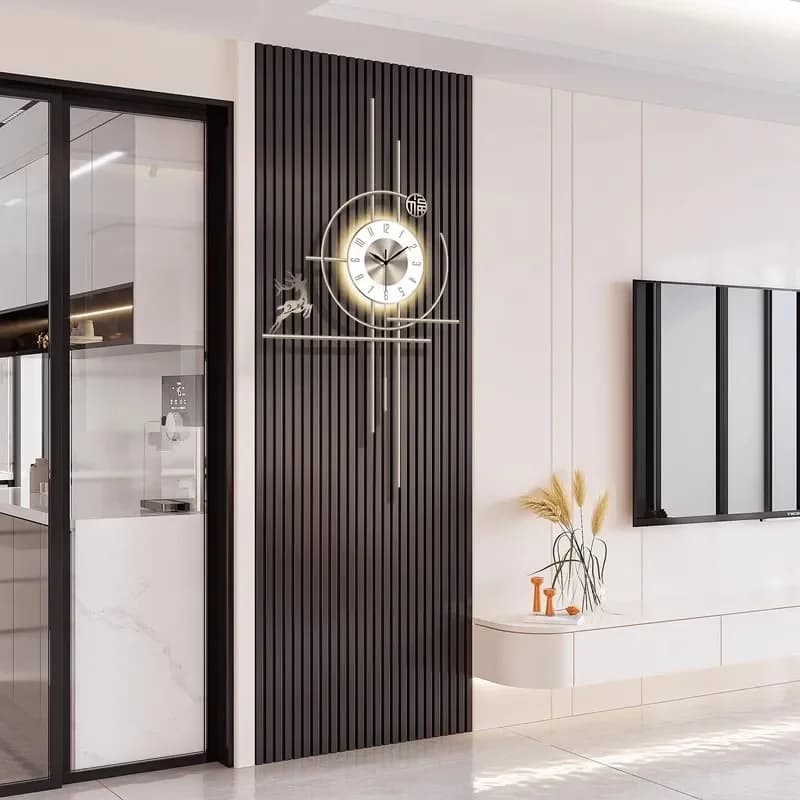 # Orologio crema vento soggiorno griglia casa 2024 nuovo moderno ristorante d'arte semplice orologio da parete creativo super muto