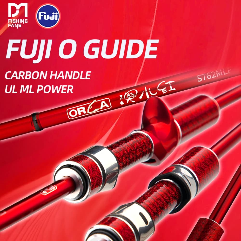 FISHINGFANS ORCA FUJI O GUIDA UL ML MANIGLIA IN CARBONIO LIGHT SPINNING CASTING PESCA