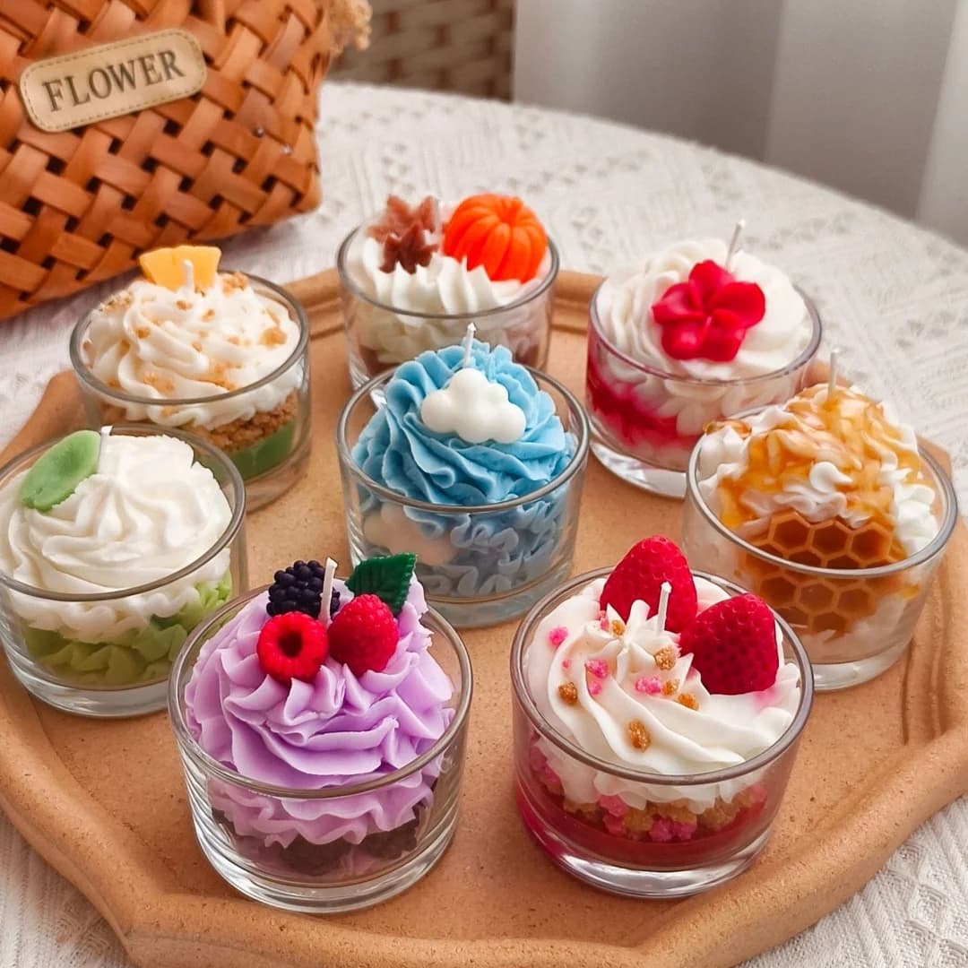 Nuovi stampi per candele in silicone per torte alla crema di frutta 3D fatti a mano, sapone fai da te, gesso, cioccolato, stampo da forno, decorazione regalo
