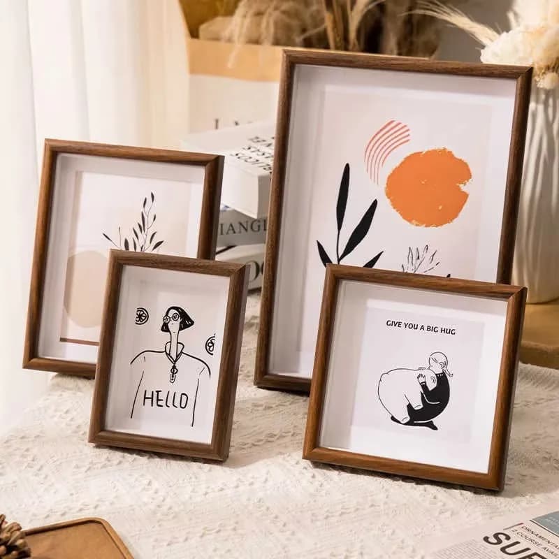 Solid Color Living Room Decor Picture Frame Rectangular Photo Frame Office Desktop Photo Frame Family Picture Display Modern