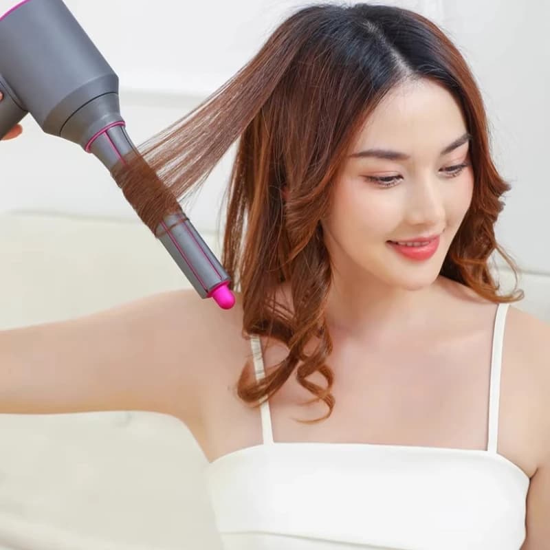 Hair dryer, curling iron, nozzle for hot air, hair dryer for styling.