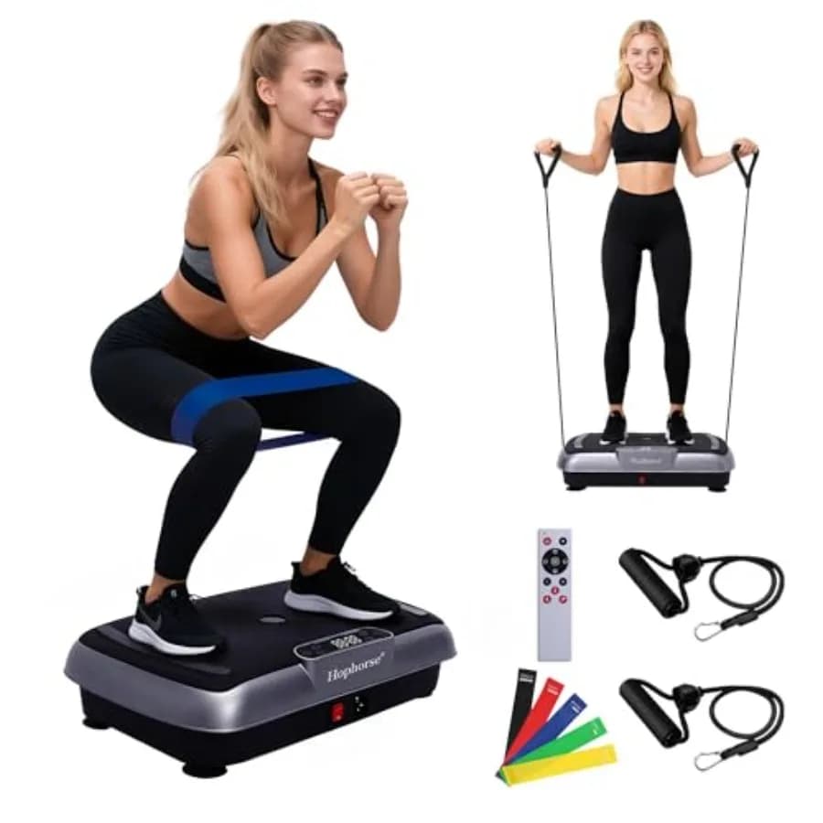 Vibrant Pedal for Exercises, Linphatic Drainage and Weight Loss, Vibrant Table for All Body with Resistance Bands