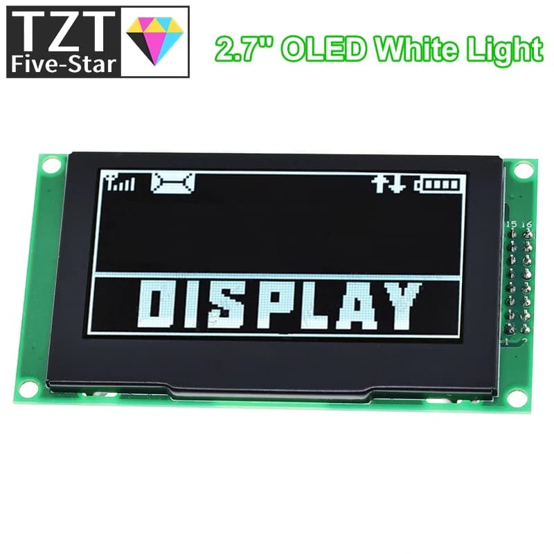 TZT 1/3PCS Modulo Display OLED da 2,7 pollici Risoluzione 128*64P SSD1322 16Pin SPI PM Materiale SPI 16 Livelli di Grigio Per Arduino