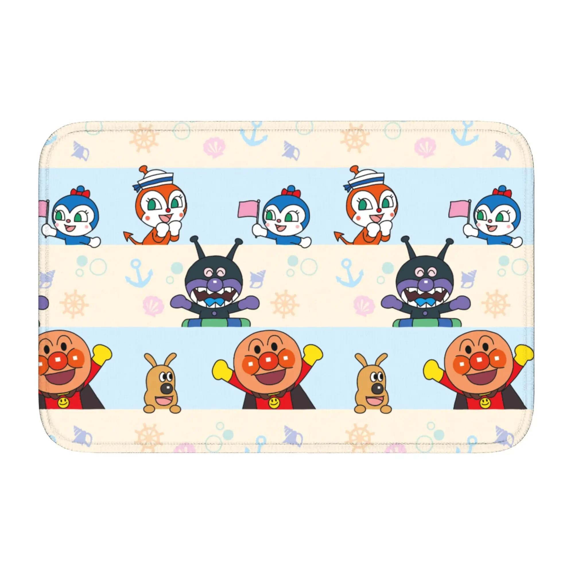 Personalized Mat Anime Anpanman Antiskid for Bathroom, Kitchen, Entrance, Living Room, Floor Mat and Zerbino