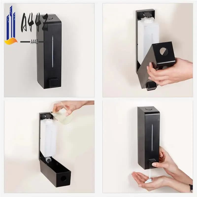 A44Z-distributore di sapone manuale a parete, contenitore per sapone liquido per mani per bagno, WC, hotel, uso commerciale