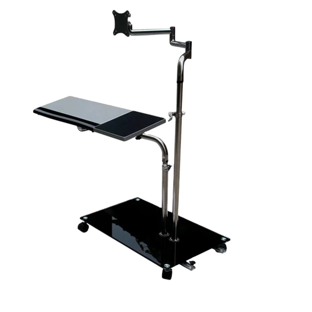 OK610 Supporto per laptop in movimento da comodino Supporto per monitor per computer da divano regolabile + Supporto per tastiera Tavolo girevole per laptop Lapdesks