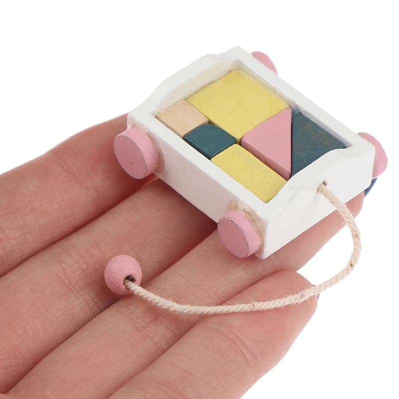 Casa delle bambole in miniatura in legno Blocco auto Giocattoli Accessori per bambole