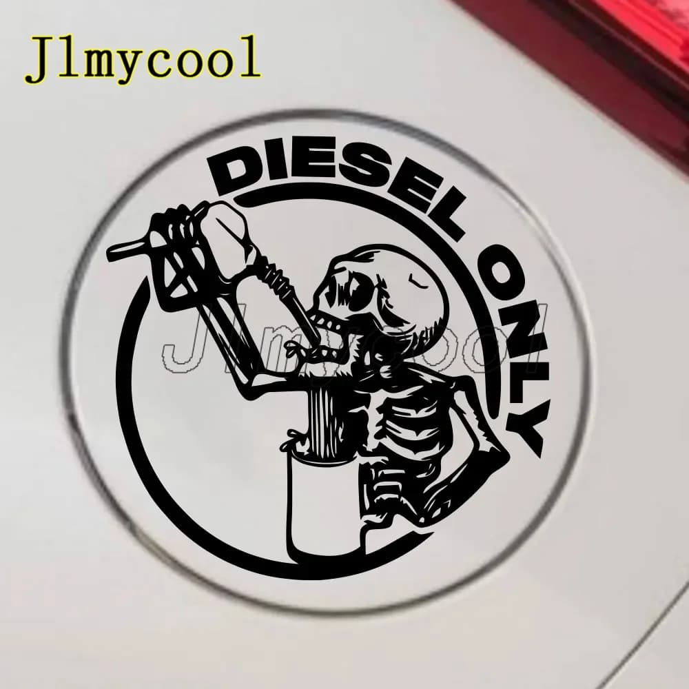 Diesel Solo Self Adhesive Skull Decoration Fuel Tank Cap Roundness External Wall decal Waterproof Vinyl Exterior Decalcomania