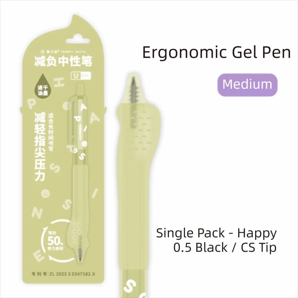 Penne ergonomiche per scrittura fluida, retrattili a scatto, inchiostro gel nero da 0,5 mm, asciugatura rapida, impugnatura morbida, strumento per lo studio