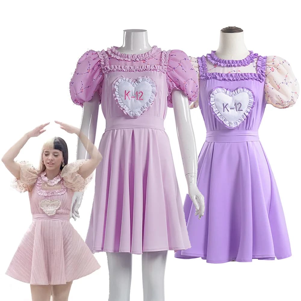 2025 delle donne K-12 Crybaby Angelita Cosplay K12 Uniforme Rosa Viola Vestito Adulto Melanie Martinez Abiti Costume di Halloween