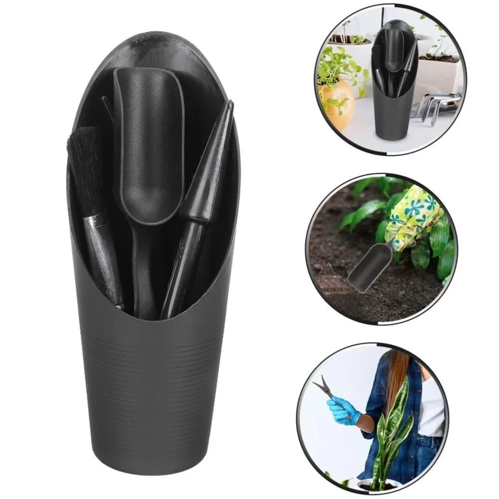 Stainless Steel Gardening Kit with Waterproof Mat, Multifunctional Tools for Succulent Plants, Potting Shelves with Ergonomic Handle