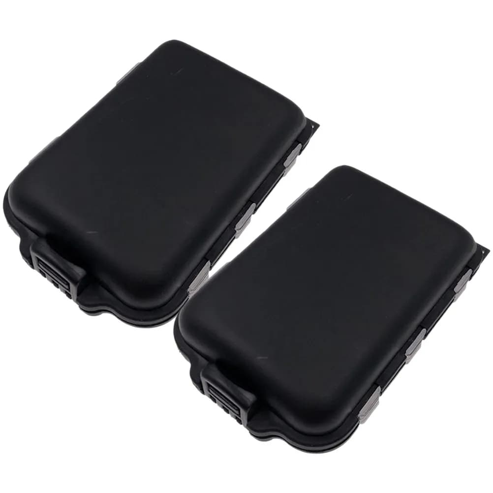 2 Pezzi Contenitore per Attrezzatura da Pesca in PVC con Scomparti Multipli, Scatola Impermeabile per Esche, Portatile e Compatto