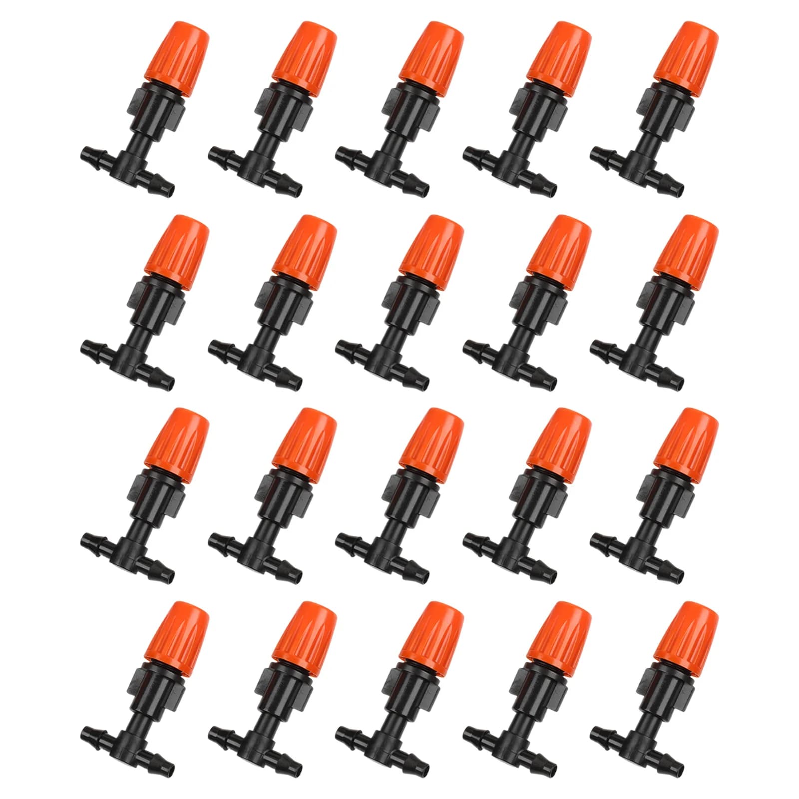 50 Pcs Adjustable Drip Watering Sprinkler Emitters for Garden Greenhouse Lawn Irrigation System with Hose Connection