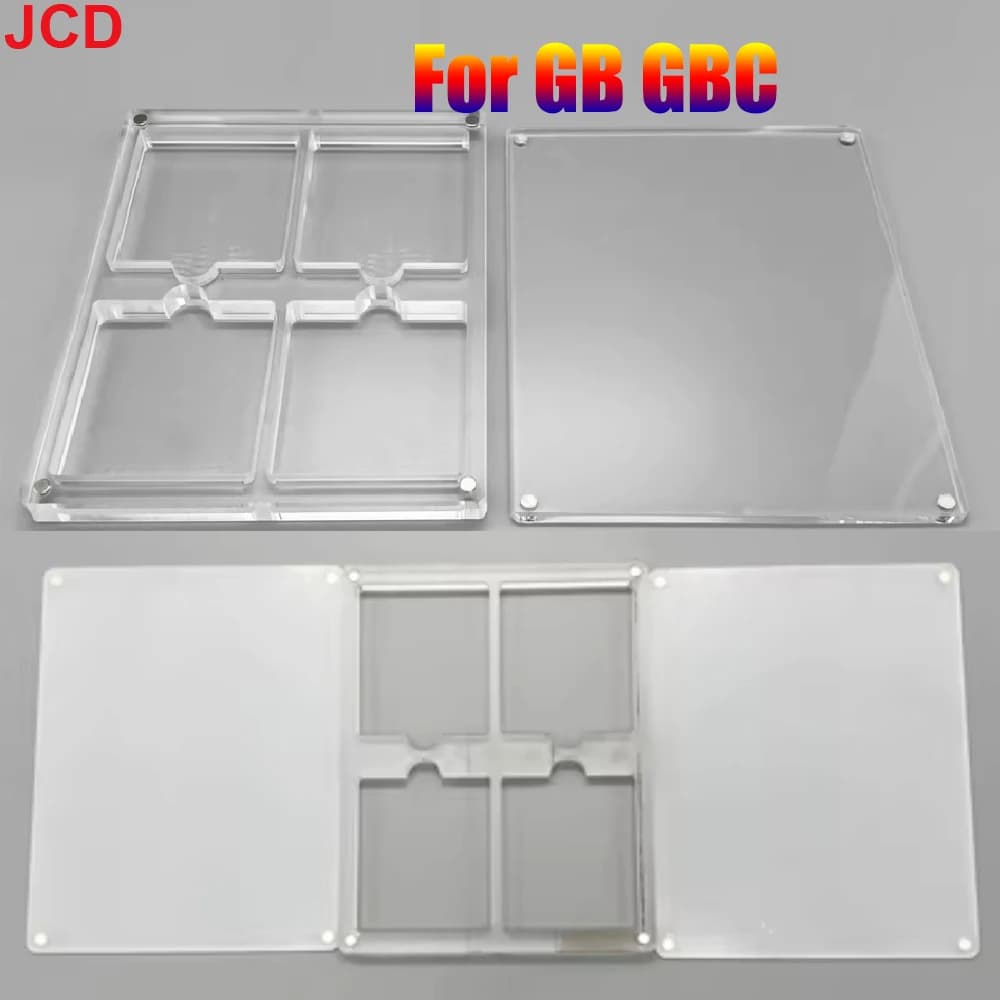 1 pz per GameBoy GB GBC scatola di immagazzinaggio di carte da gioco magnetica alta trasparente copertura acrilica guscio carte custodia espositore accessori