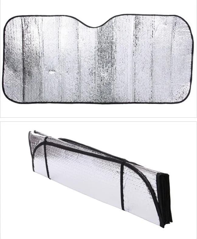 1Pc Thick Aluminum Foil Windshield Sunshade Foldable Heat Insulation Sunscreen Car Front Window Summer Interior Accessory
