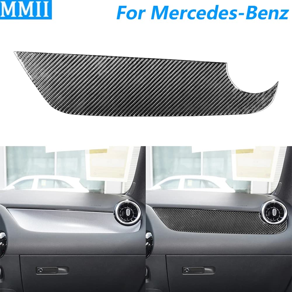 Per Mercedes-Benz Classe B W247 2019-2024, Copertura del Pannello Strumenti in Fibra di Carbonio per il Lato Passeggero, Accessori Auto, Adesivo Decorativo