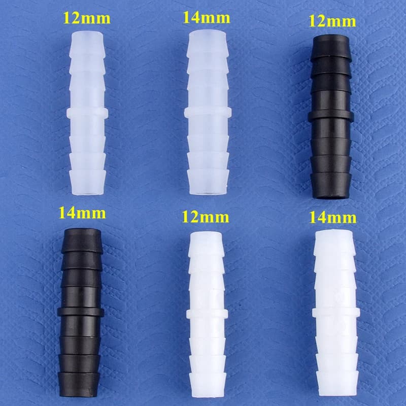 12mm/14mm PP PE plastic connectors direct aquarium fish tank hose Pagoda joints straight irrigation garden adaptor for water pipe