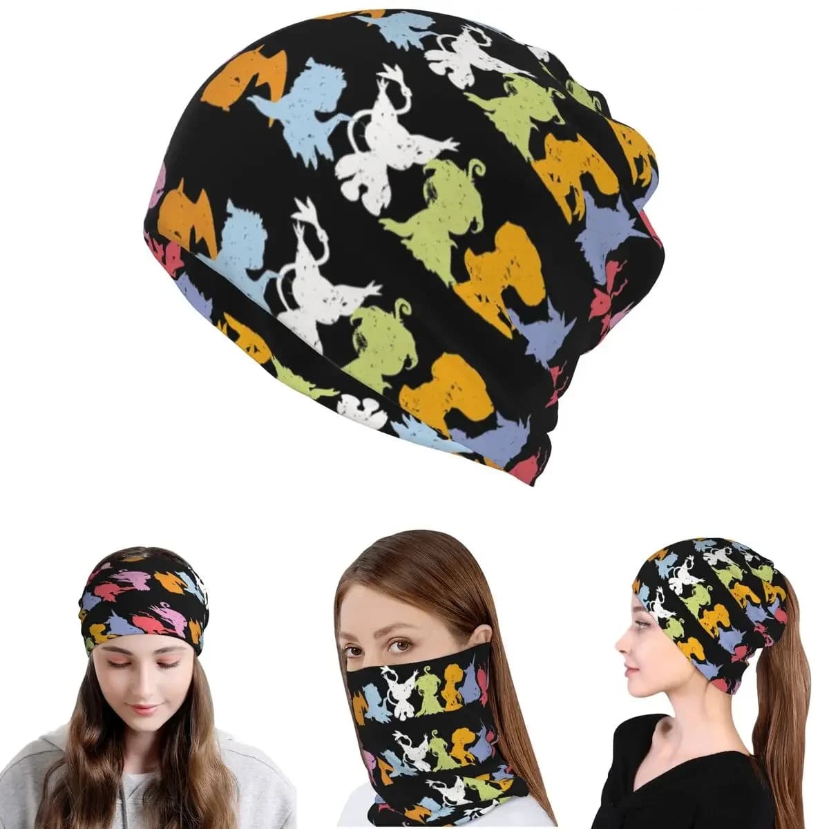 Rookies Lineup Digimon Agumon Matt Gabumon Sora Anime Bandana Neck Gaiter Wrap Mask Scarf Balaclava Beanies Hat Unisex Adult