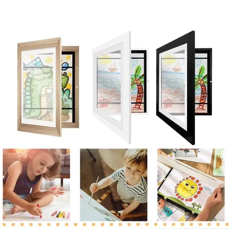 Cornice per Arte dei Bambini, Cornici Intercambiabili per Disegni, Poster, Foto, Disegni A4, Cornice per Opere d'Arte dei Bambini, Decorazione per la Casa