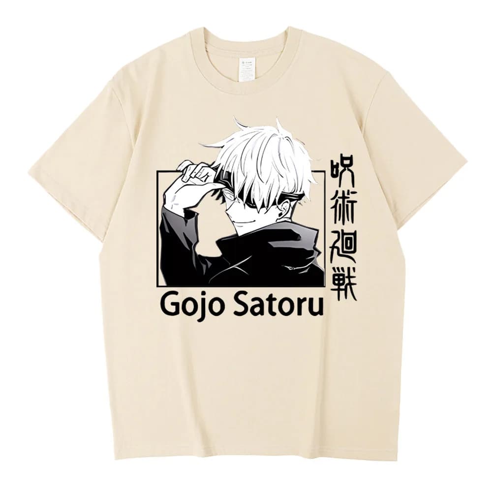 Satoru Gojo cotton t-shirt teen Graphic Pop Culture University Colorful t shirt streetwear Psychedelic harajuku Classic