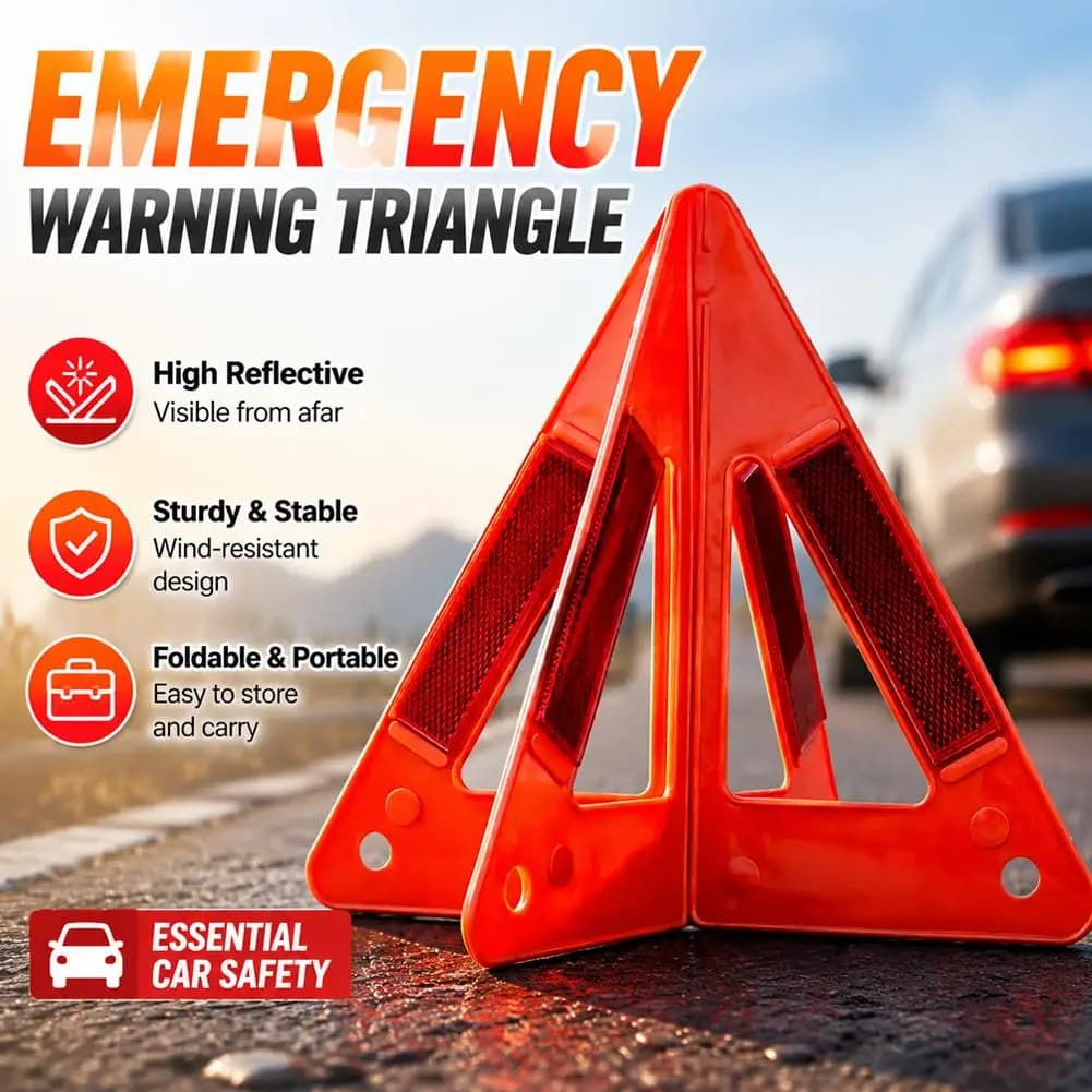 Set di Treppiedi Riflettenti per Segnalazione di Emergenza e Ispezione Annuale del Veicolo
