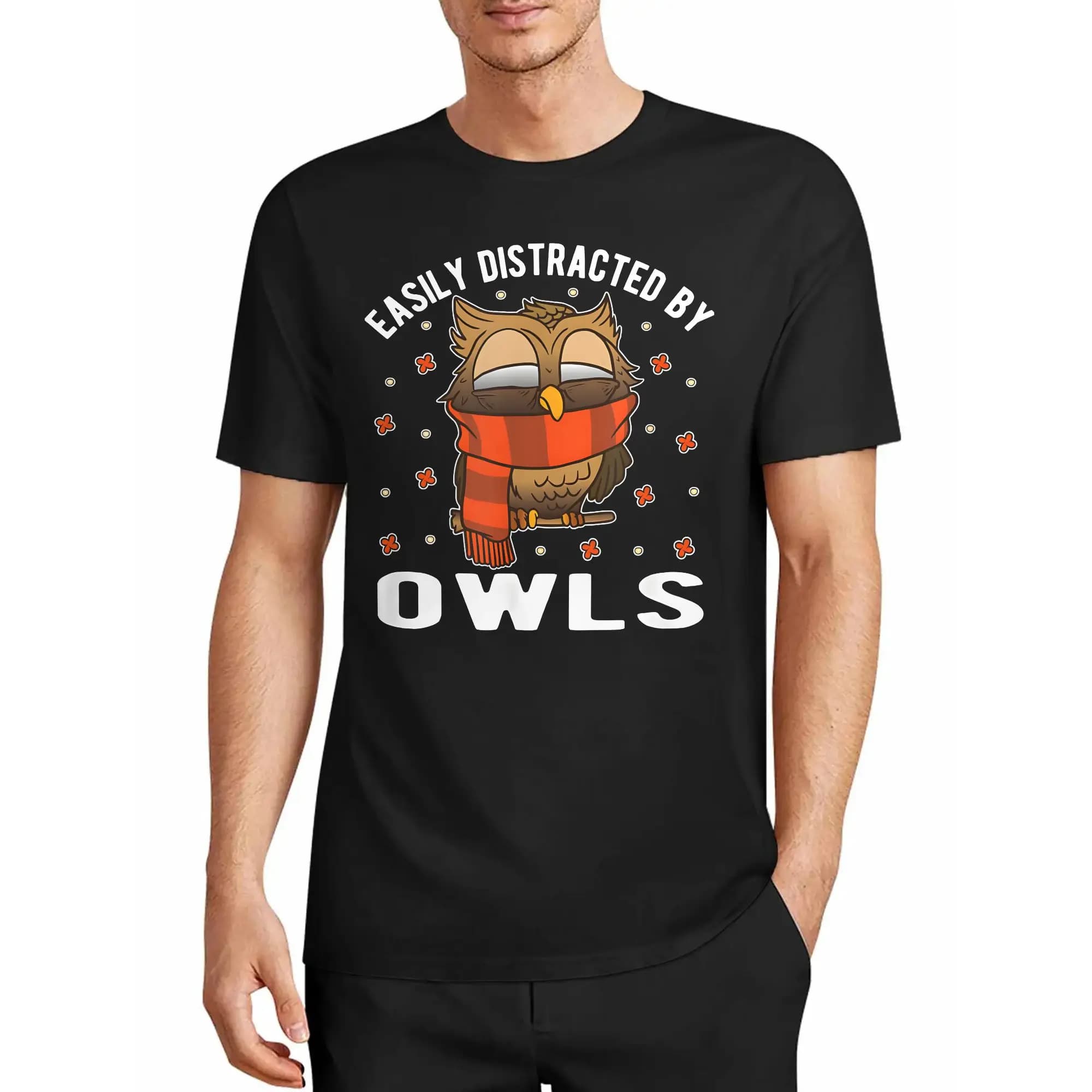 Winter Scarf Owl Fun Short Sleeve Shirt