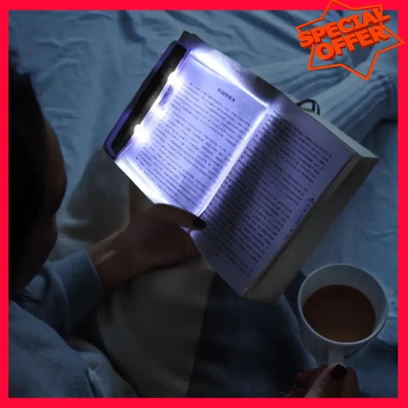-ESTR Lampada da lettura per visione notturna a schermo piatto a LED multifunzionale, luce trasparente per pagine di libri di notte, luce per libri piatti, librerie