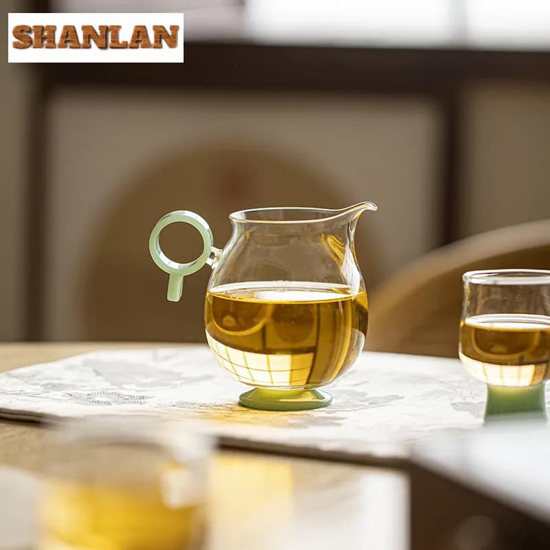 250ml Heat Resistant Glass Tea Pitcher Divide Tea Fair Cup Sharing Pot Cha Hai Dispenser Justice Cup Fair Mug Cha Accessories