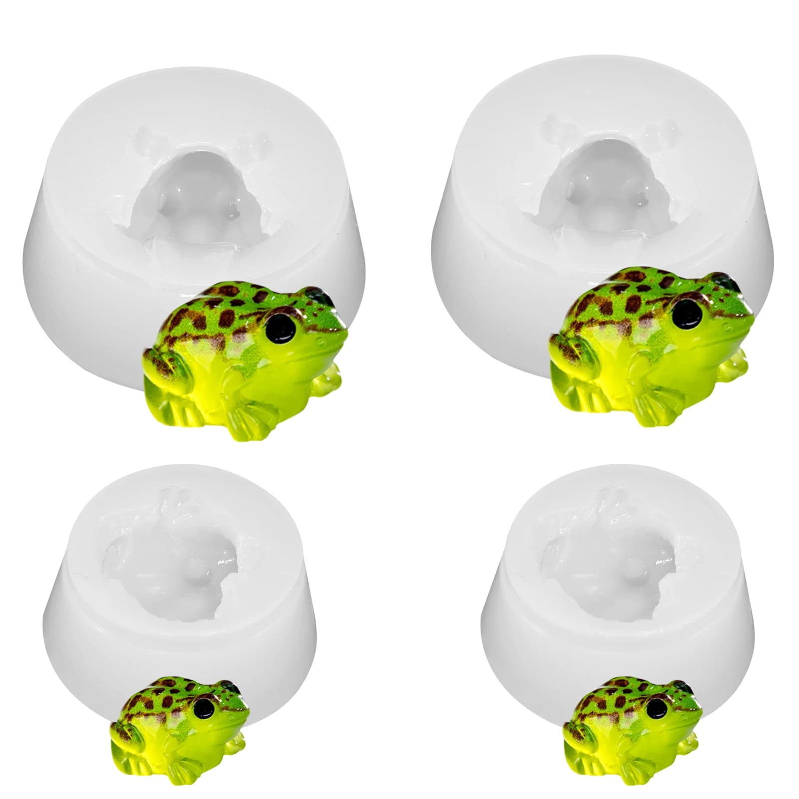 Mini Frog Resin Silicone Mold 3D Frog Epoxy Casting Molds Micro Dollhouse Frog Mold for Miniatures Landscape