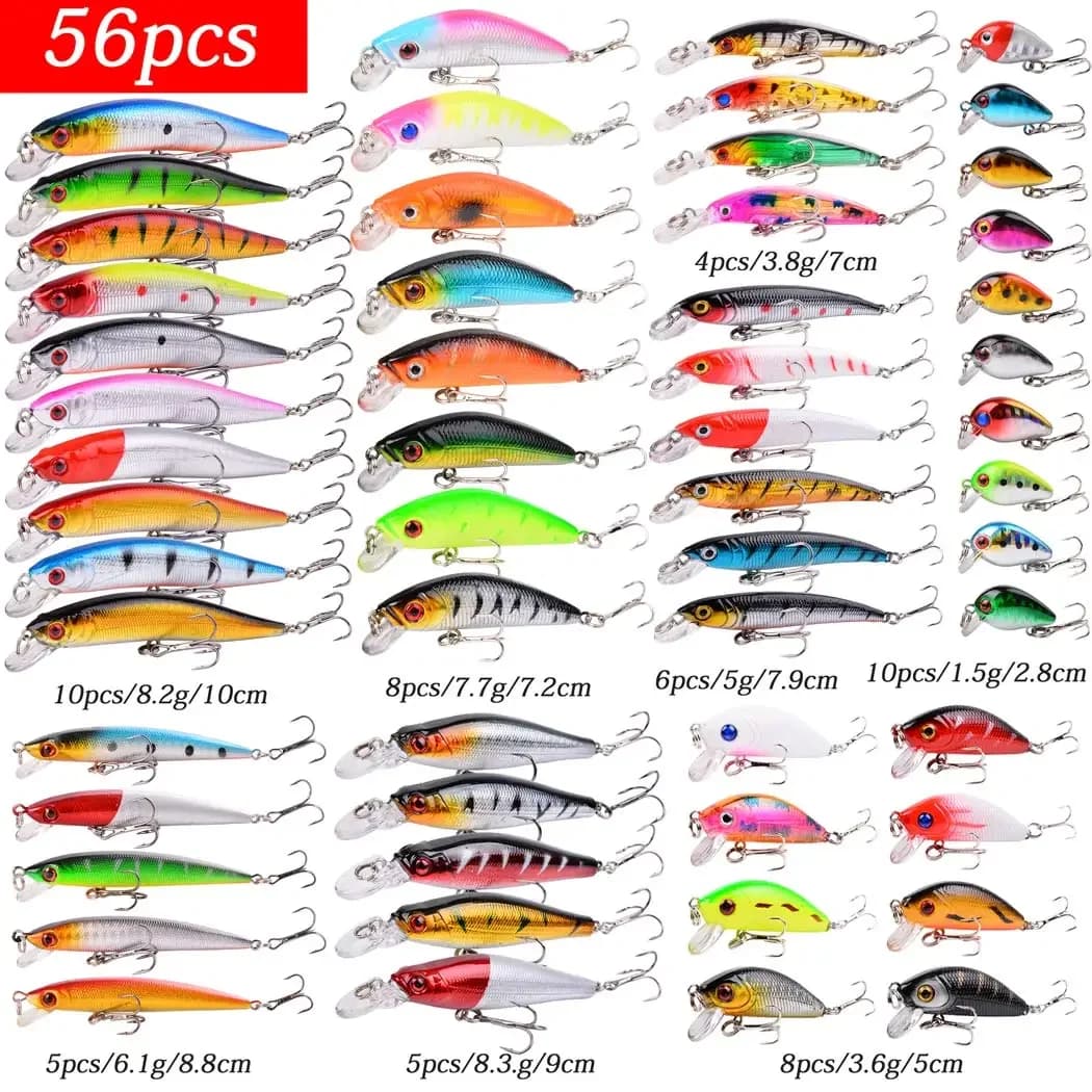 Kit di esche da pesca miste Set di esche Wobbler Crankbaits Swimbait Minnow Hard Baits Spiners attrezzatura da pesca alla carpa