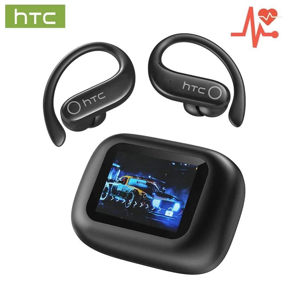 HTC NE61 Cuffie wireless Auricolari Bluetooth Riduzione del rumore Auricolari per allenamento sportivo Traduttore AI Monitoraggio della frequenza cardiaca