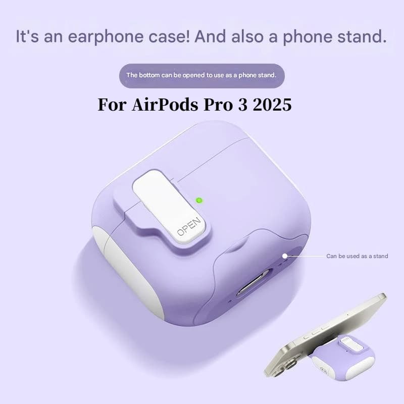 Custodia antiurto con serratura per AirPods Pro 3 Pro 2 Pro3 Cover con cordino Custodie per supporto per telefono per AirPods 4 3 2 1 Shell Cuffie Coque