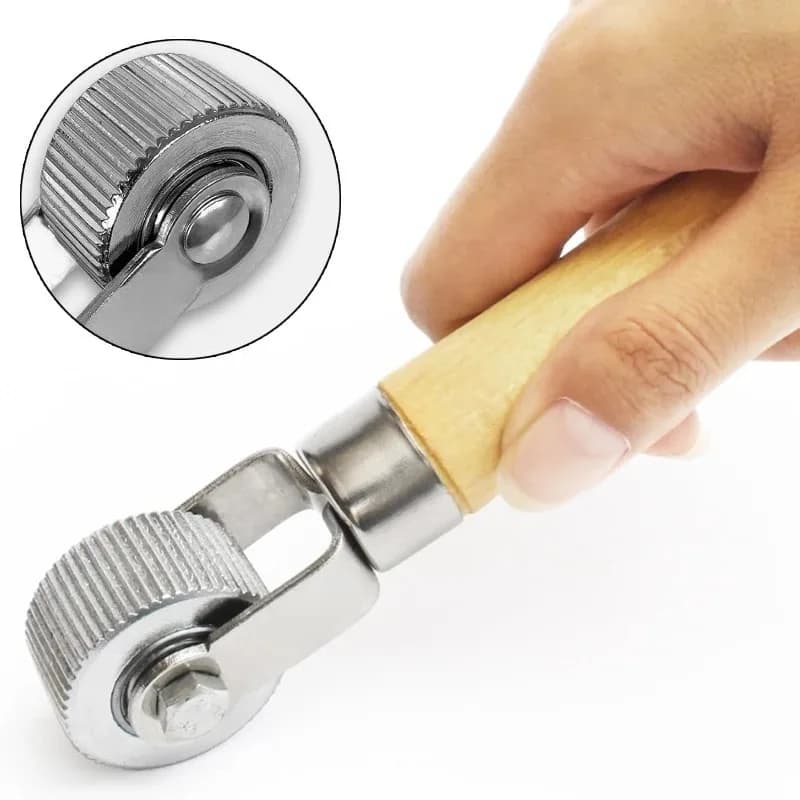 1pc roller tool for application audio noise reduction for car foam sound absorbent metal handle and wood manual pressure