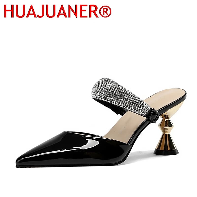 2026 New Design Women Elegant Pointed Toe Strange Style High Heels Summer Outdoor Shoes Ladies Sandals Women Slippers