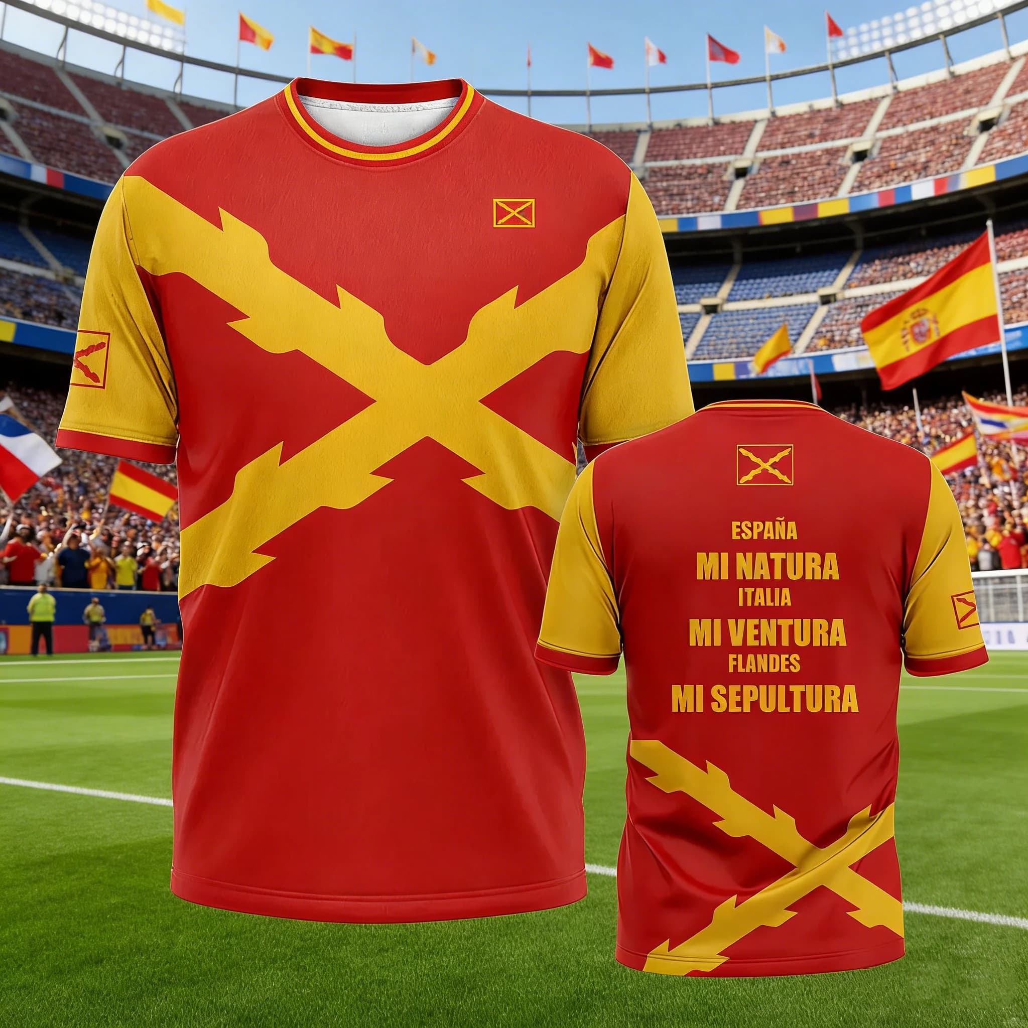 Nuova Maglietta Sportiva Spagnola 2026 per Adulti/Bambini, T-shirt da Uomo alla Moda ad Asciugatura Rapida, Top Casual da Strada, Completo da Allenamento Calcio
