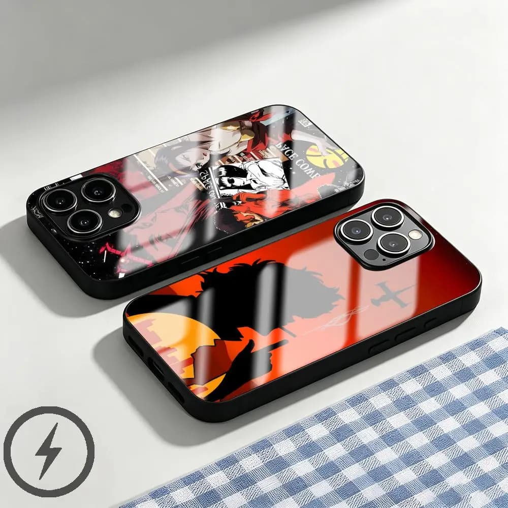 cowboy bebop Phone Case For iPhone 17 16 15 14 13 12 11 X XR XS 8 Plus Mini Pro Max Glass Magnetic Phone Case