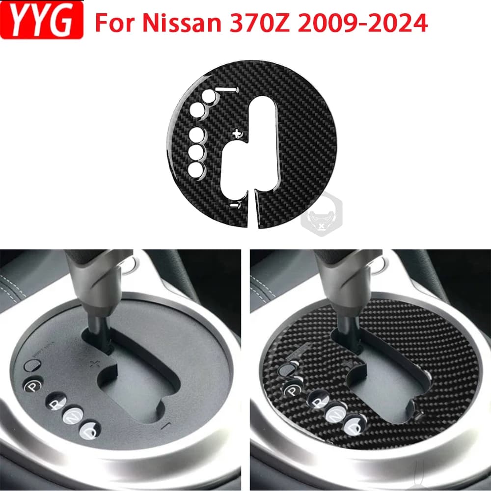 For Nissan 370Z Z34 2009-2024 Auto Accessories In Central Carbon Fiber Gear Trim Cover Panel Edit