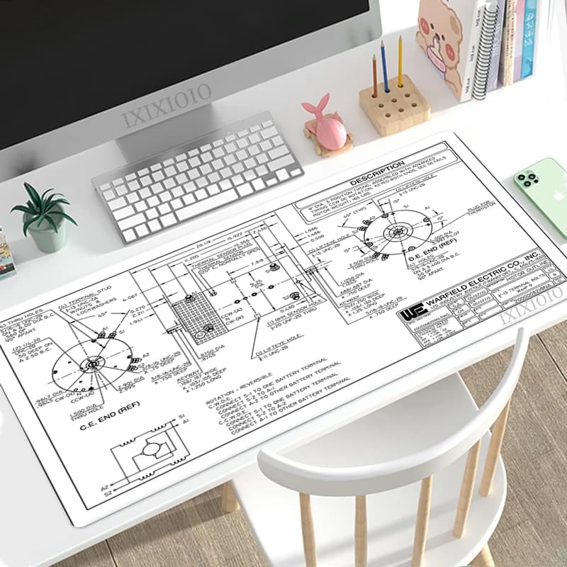 Disegni meccanici tappetino per Mouse Gamer XL Custom Large HD Computer Mousepad XXL tappetino per tastiera tappeto tappetini per Mouse da ufficio morbidi