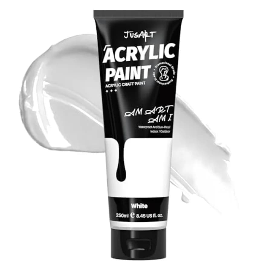 Acrylic Paint, Titanium Paint Tubes 250ml/8.45 oz Non-Toxic and Rich Pigment Art Craft Paints for Canvas Painting, Wood, Fabric