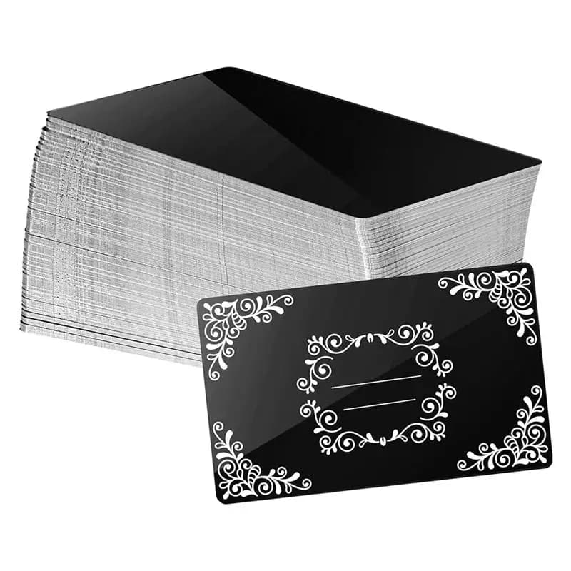 A67P-100 Pcs Metal Engraving Blanks Aluminum Sheet Laser Engraving Business Card Engraving DIY Gift Cards