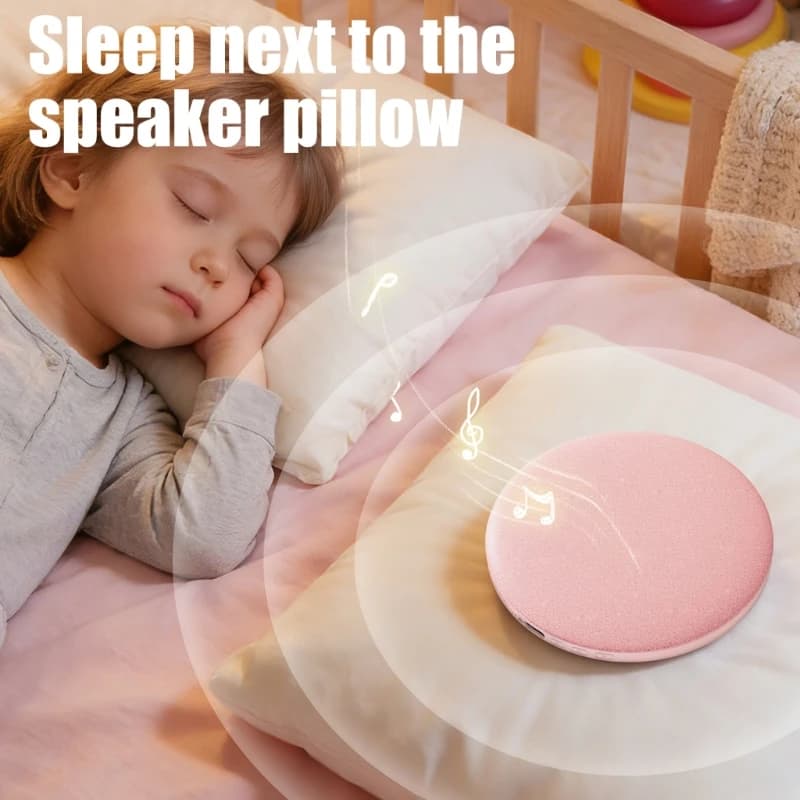 Thin Bluetooth-Compatible Speaker Pillow For Sleep White Noise Machine With 3 Timers Shutdown And HiFis Sound F19E