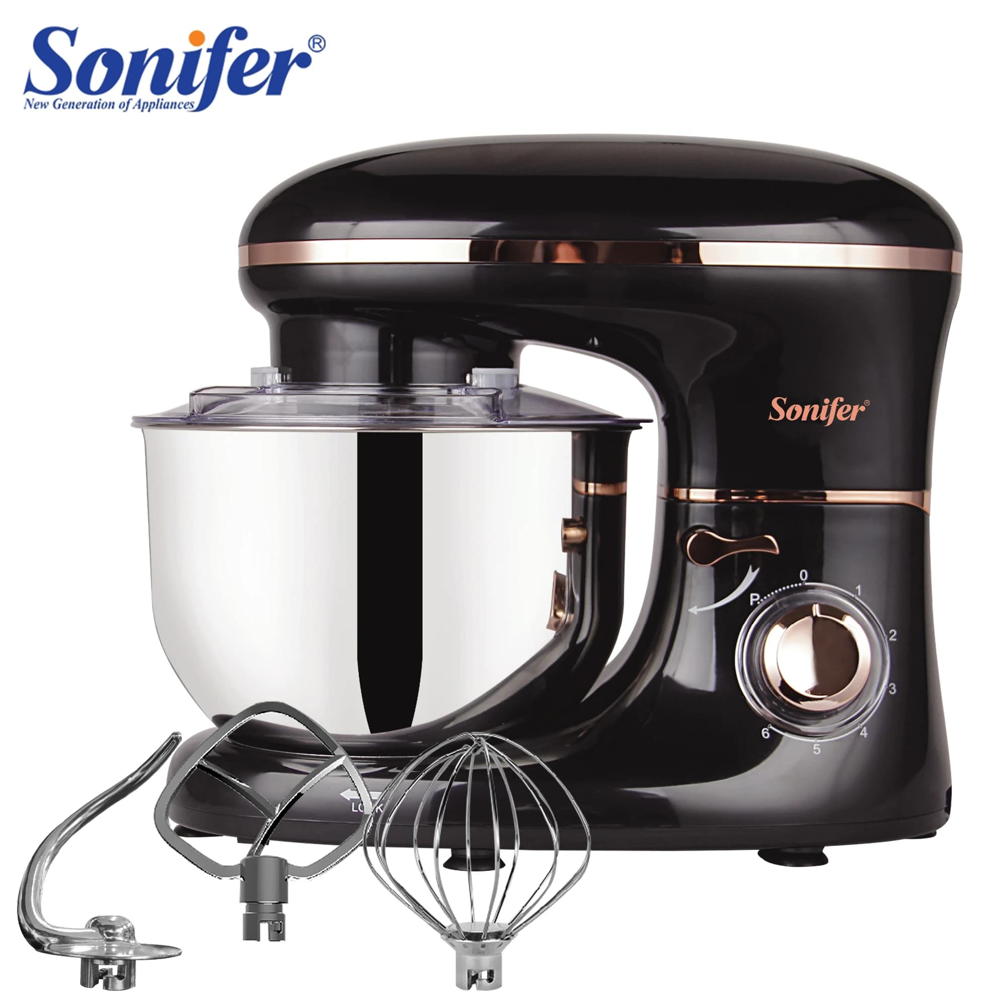 Professional Kitchen Robot Kitchen Aid Blender for food whiskers for cake kneading machine with bowl Metal Gear Chef Machine Charm Sonifer