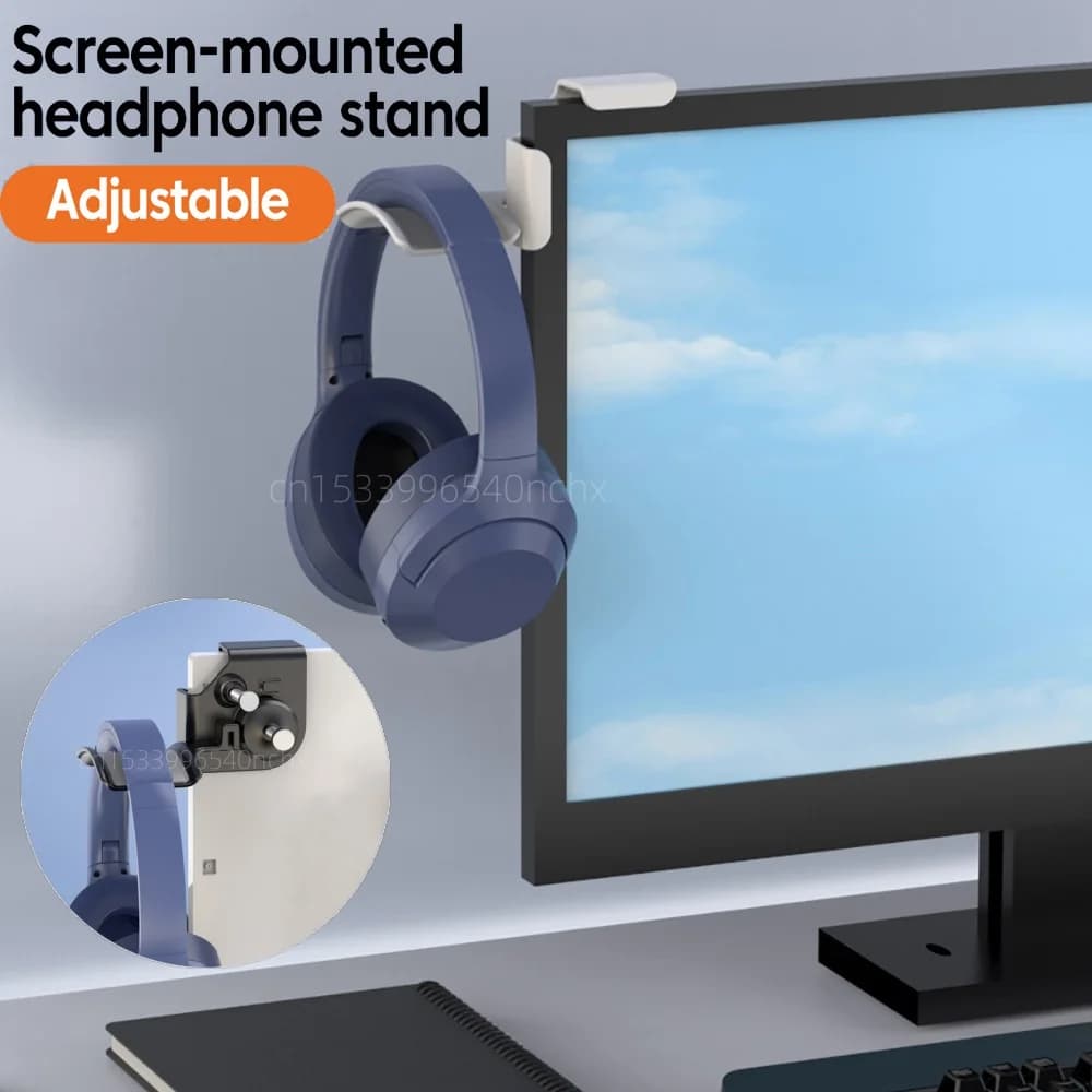 Mounting Headphone Support on PC Monitor, Durable Headphone Accessories, Universal Monitor Hook