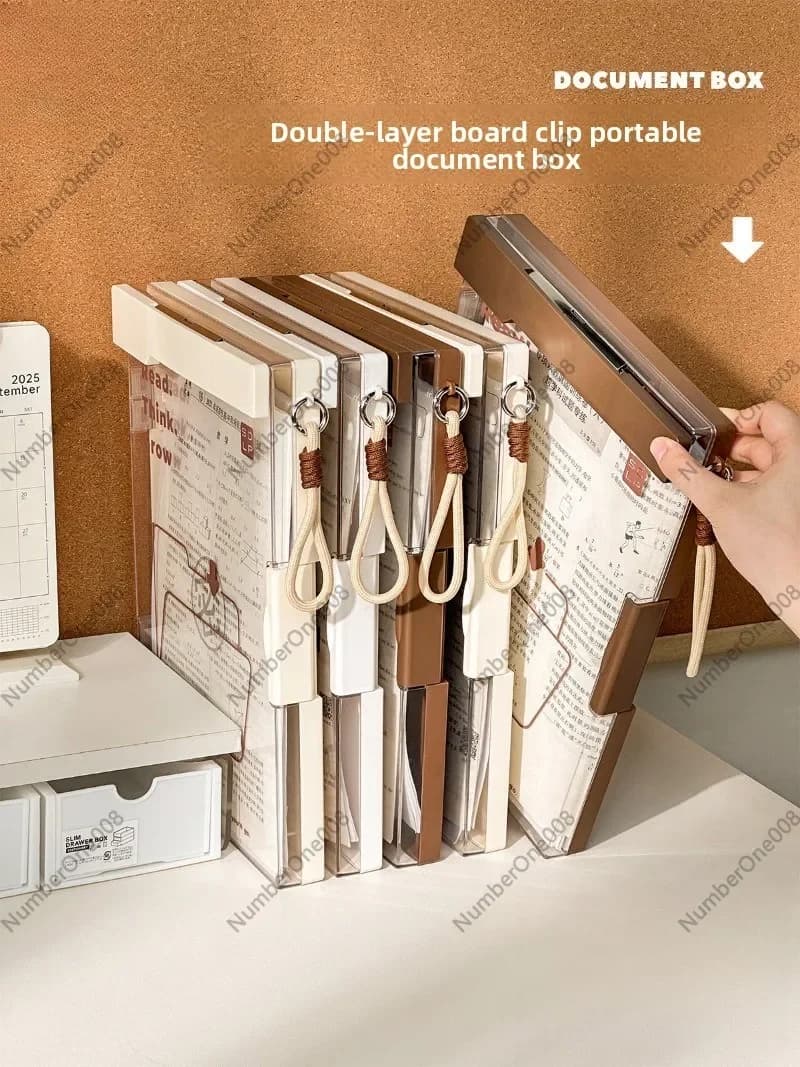 A4 Clipboard File Folder, Multi-Layer Large Capacity Document Organizer, Student Test Paper Holder, Office Stationery Storage