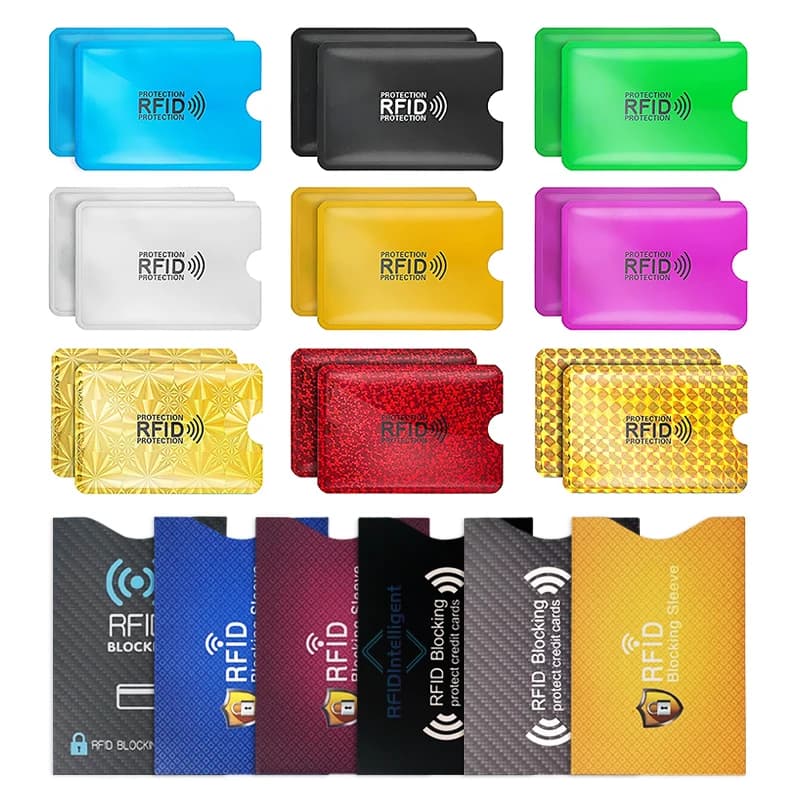 10 pz Foglio di Alluminio RFID Blocco Titolare Della Carta NFC RFID Protezione Della Carta Anti-smagnetizzazione Anti-furto Buste Per Carte di Credito