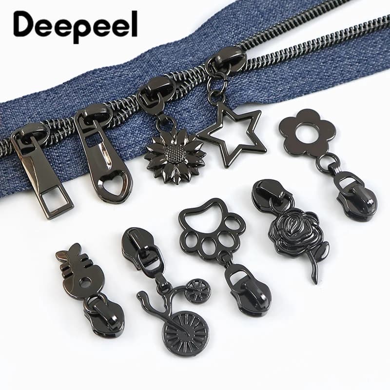 10/20/30Pezzi 5 # Tiretti per Cerniere in Nylon Gunblack, Cursori per Cerniere di Giacche e Scarpe, Testine per Cerniere di Borse, Kit di Riparazione, Accessori Hardware