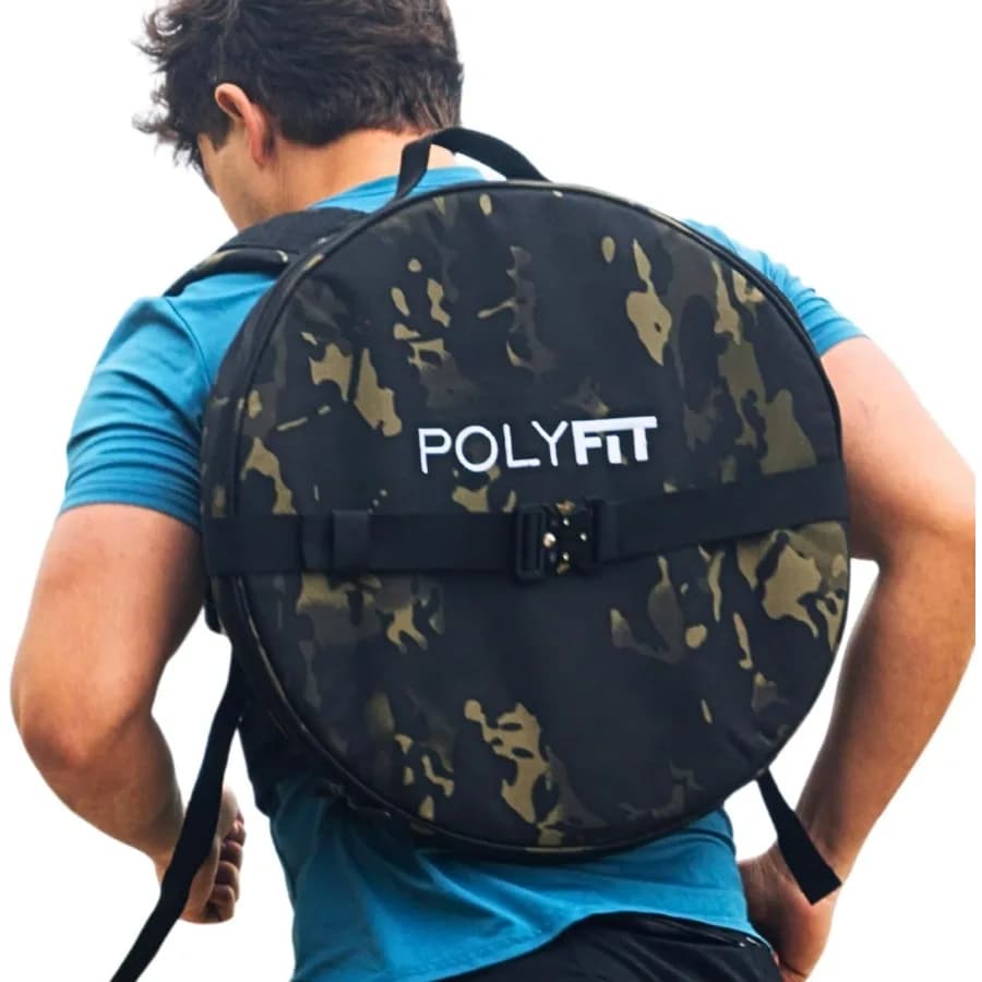 PL8 backpack for Olympic weights - Weighted backpack for strength training, rucking and workouts in the gym - CAMO NERO