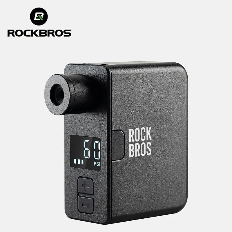 ROCKBROS Bike Electric Air Pump Mini Portable 120PSI gonfiatore per pneumatici ricaricabile Type-C LED Display Bike moto bicicletta pompa
