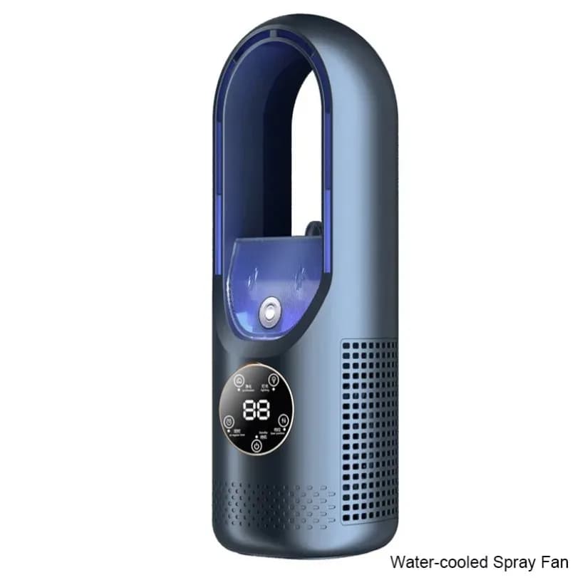 Mini Portable Desktop Air Cooler Humidifier Combo Silent Motor Timing Function 7 Gradient RGB Light 100ml Water Tank